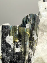 Load image into Gallery viewer, Dark Green Cap Stak Nala Tourmaline on Cleavelandite Matrix – Haramosh Mountains, Pakistan
