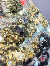 Load image into Gallery viewer, New Find: Huanzala Mine Peru Sphalerite + Chalcopyrite + Apatite + Calcite + Quartz | Collector Display Specimen
