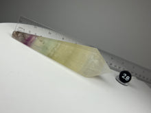 Load image into Gallery viewer, Dendrite Manganese and Iron Included Rainbow Fluorite Wand
