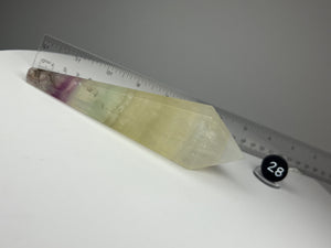 Dendrite Manganese and Iron Included Rainbow Fluorite Wand