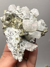Load image into Gallery viewer, 3.5” New Find: Huanzala Mine Peru Sphalerite + Chalcopyrite + Apatite + Calcite + Quartz | Collector Display Specimen
