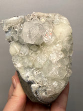 Load image into Gallery viewer, Druzy Chalcedony with Druzy Clear Apophyllite | Maharashtra, India
