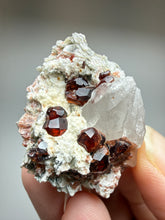 Load image into Gallery viewer, High-Grade Naturally Faceted Red Spessartine Garnet on Matrix — Skardu, Pakistan
