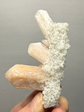 Load image into Gallery viewer, Gemmy Stilbite Crystals on Volcanic Stalactite — Deccan Traps, Maharashtra, India
