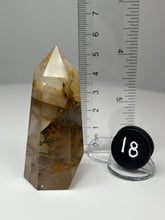 Load image into Gallery viewer, Dendrite Manganese Included Iron Oxide Quartz (Golden Healer) Obelisk Tower • RARE
