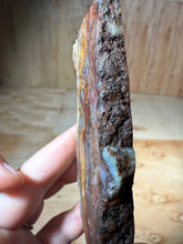 Load image into Gallery viewer, PREMIUM DISPLAY or LAPIDARY SLAB • Moroccan “Dream Landscape Jagate” (Purple, Teal, Red, Green, Red, Yellow &amp; Orange Moss Plume Agate + Jasper) Stone • Double Sided • High Atlas Mountains • Unpolished
