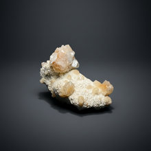 Load image into Gallery viewer, Peach Druzy Heulandite on Matrix – India | Rare Peach Crystal Mineral Specimen for Collectors &amp; Display
