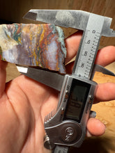 Load image into Gallery viewer, PREMIUM DISPLAY or LAPIDARY SLAB • Moroccan “Dream Landscape Jagate” (Purple, Teal, Red, Green, Red, Yellow &amp; Orange Moss Plume Agate + Jasper) Stone • Double Sided • High Atlas Mountains • Unpolished
