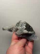 Load image into Gallery viewer, Druzy Chalcedony Stalactite with Druzy Clear Apophyllite | Maharashtra, India
