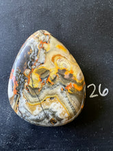 Load image into Gallery viewer, Bumblebee Jasper Agate Palm Stone from West Java, Indonesia • AAA High Grade
