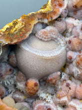 Load image into Gallery viewer, “Goblin Chalcedony” Pink &amp; Orange Druzy Botryoidal Stalactites — Tichka Massif, High Atlas, Morocco
