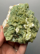 Load image into Gallery viewer, High-Grade Green Heulandite on Peach Stilbite Crystal Cluster | Deccan Traps, Maharashtra, India | Collector Mineral Specimen
