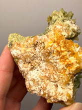 Load image into Gallery viewer, High-Grade Green Heulandite on Peach Stilbite Crystal Cluster | Deccan Traps, Maharashtra, India | Collector Mineral Specimen
