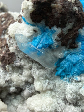 Load image into Gallery viewer, Rare Electric Blue Cavansite on Druzy Matrix – Collector Mineral Specimen | India
