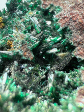 Load image into Gallery viewer, Brochantite Collector Mineral Specimen – Vivid Green Copper Crystals from Morocco
