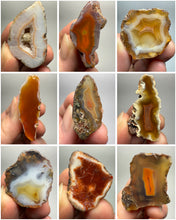 Load image into Gallery viewer, Lot of 9 Small Malawi Agate Halves – Polished Rare Colorful Collector Specimens
