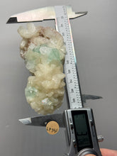 Load image into Gallery viewer, High-Grade Gemmy Green Apophyllite on White Stilbite  | Deccan Traps, Maharashtra, India
