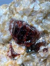 Load image into Gallery viewer, Naturally Faceted Zircon Crystal on Pegmatite–Quartz  and Biotite Matrix • Pakistan Mineral Specimen
