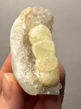 Load image into Gallery viewer, Rare Botryoidal Yellow Fluorite on Quartz Matrix  Collector Mineral Specimen – Maharashtra, India
