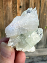 Load image into Gallery viewer, Light Mint Green Radial Apophyllite + White Stilbite • Maharashtra, India
