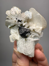 Load image into Gallery viewer, Dark Green Cap Stak Nala Tourmaline on Cleavelandite Matrix – Haramosh Mountains, Pakistan

