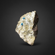 Load image into Gallery viewer, Rare Electric Blue Pentagonite on Druzy Matrix – Collector Mineral Specimen | India
