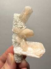 Load image into Gallery viewer, Gemmy Stilbite Crystals on Volcanic Stalactite — Deccan Traps, Maharashtra, India
