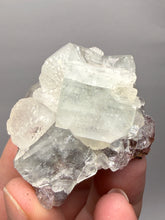 Load image into Gallery viewer, Lustrous Apophyllite over Red Heulandite (Zeolite Pocket) — Deccan Traps, Maharashtra, India
