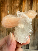 Load image into Gallery viewer, Clear Gem Apophyllite Encrusted Stalactite + Pink Stilbite Cluster • Maharashtra, India
