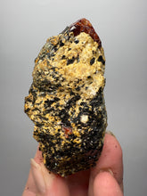 Load image into Gallery viewer, Naturally Faceted Zircon Crystal on Pegmatite–Biotite Matrix • Pakistan Mineral Specimen
