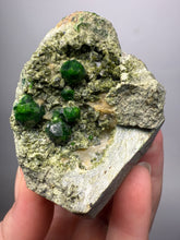 Load image into Gallery viewer, Gemmy Green Garnet on Matrix – Pakistan Collector Specimen

