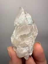 Load image into Gallery viewer, Blue Indicolite Tourmaline w Lepidolite on Quartz Matrix – Pegmatite Mineral Specimen from Pakistan
