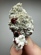Load image into Gallery viewer, High-Grade Naturally Faceted Red Spessartine Garnet on Matrix — Skardu, Pakistan
