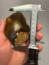 Load image into Gallery viewer, High-Grade Indonesian Sumatra Agate Pair – Vibrant Banded Chalcedony with Rich Color Zoning | Ethical Lapidary &amp; Collector Display Specimens
