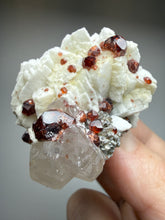 Load image into Gallery viewer, High-Grade Naturally Faceted Red Spessartine Garnet on Matrix — Skardu, Pakistan
