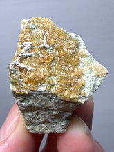 Load image into Gallery viewer, Hessonite Garnet Cluster on Matrix – Natural Collector Specimen from Pakistan | High-Grade Orange-Red Garnet Crystals
