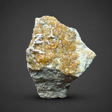Load image into Gallery viewer, Hessonite Garnet Cluster on Matrix – Natural Collector Specimen from Pakistan | High-Grade Orange-Red Garnet Crystals

