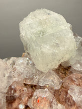 Load image into Gallery viewer, Green Apophyllite on Red &amp; Green Heulandite – Deccan Traps, Maharashtra, India
