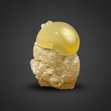 Load image into Gallery viewer, Rare Botryoidal Yellow Fluorite on Quartz Matrix  Collector Mineral Specimen – Maharashtra, India
