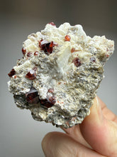 Load image into Gallery viewer, High-Grade Naturally Faceted Red Spessartine Garnet on Matrix — Skardu, Pakistan
