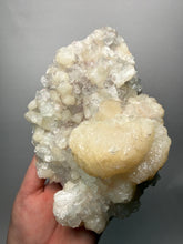 Load image into Gallery viewer, BIG Pearl &amp; Pink Stilbite Flower Crystals w Clear Apophyllite | Maharashtra, India | Collector Display Specimen
