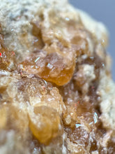 Load image into Gallery viewer, Hessonite Garnet Cluster on Matrix – Natural Collector Specimen from Pakistan | High-Grade Orange-Red Garnet Crystals
