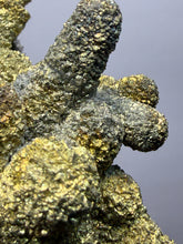 Load image into Gallery viewer, Chalcopyrite Botryoidal Stalactites on Calcite – Cabinet Specimen | Tongshankou Mine, Edong, Daye, Huangshi Prefecture, Hubei Province, China
