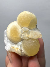 Load image into Gallery viewer, Rare Botryoidal Yellow Fluorite on Quartz Matrix  Collector Mineral Specimen – Maharashtra, India
