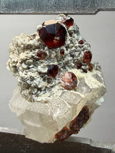 Load image into Gallery viewer, High-Grade Naturally Faceted Red Spessartine Garnet on Matrix — Skardu, Pakistan
