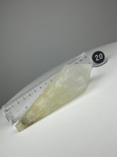 Load image into Gallery viewer, Dendrite Manganese and Iron Included Rainbow Fluorite Wand
