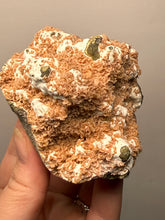 Load image into Gallery viewer, Peach Druzy Heulandite on Matrix – India | Rare Peach Crystal Mineral Specimen for Collectors &amp; Display
