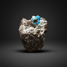 Load image into Gallery viewer, Rare Electric Blue Cavansite on Druzy Matrix – Collector Mineral Specimen | India
