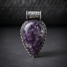 Load image into Gallery viewer, PENDANT | Purple Lepidolite | 925 Silver plated
