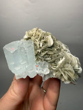 Load image into Gallery viewer, Premium Aquamarine with Mica on Matrix  Collector Mineral Specimen – Nagar Valley, Pakistan
